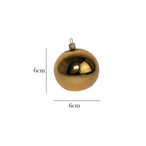 6cm Christbaumkugel gold glanz - Golden Merlot