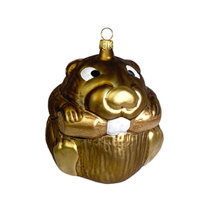 Bieber braun Christbaumkugel braun aus Glas – Christbaumkugeln aus Glas