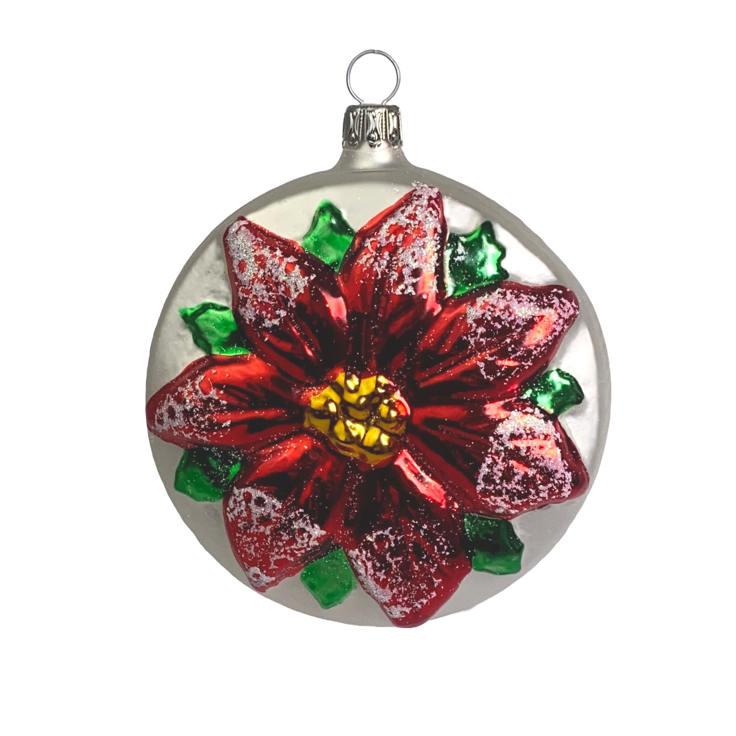 Weihnachtsstern Christbaumkugel aus Glas – Christbaumkugeln aus Glas