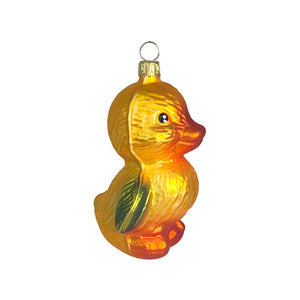 Ente gelb Christbaumkugel aus Glas