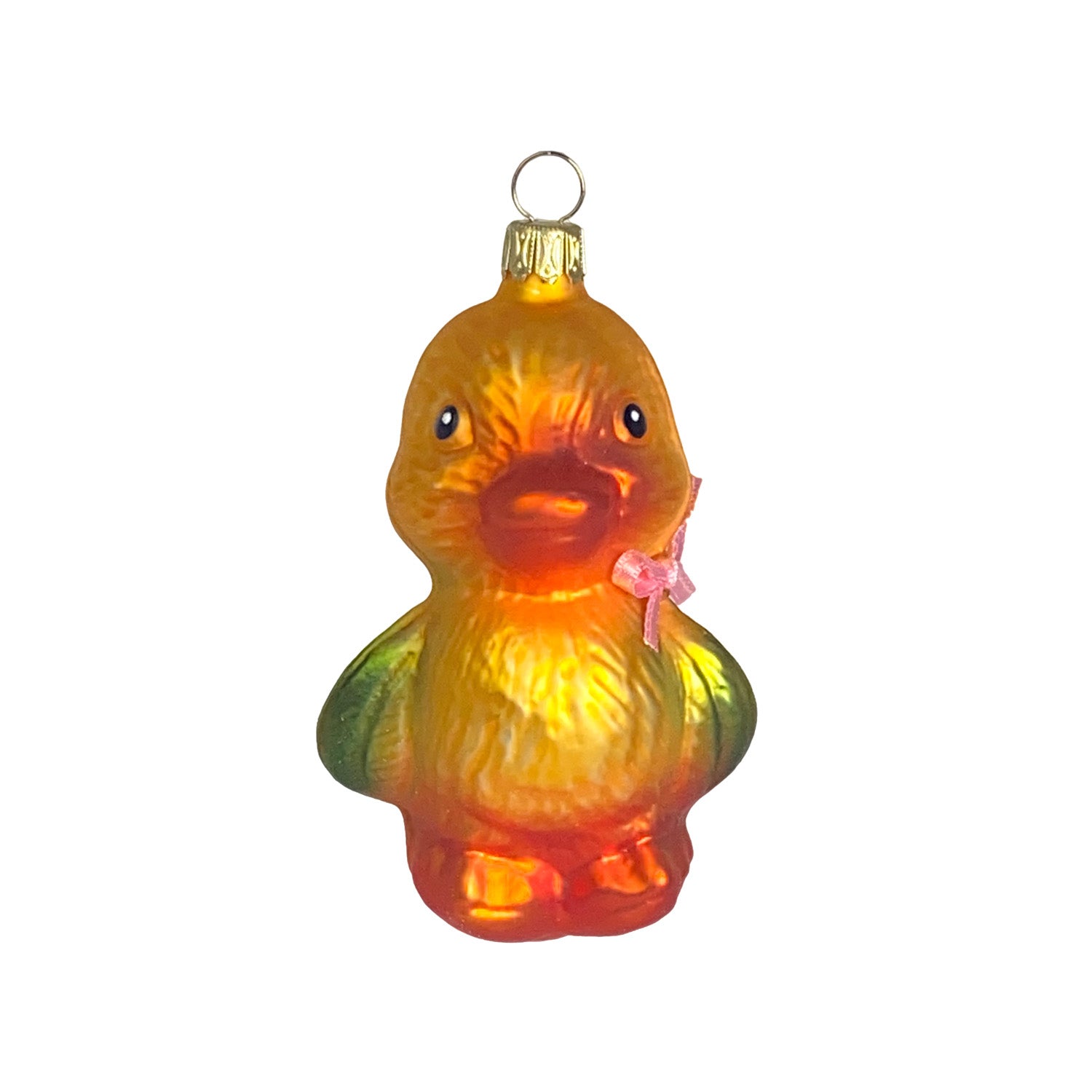 Ente gelb Christbaumkugel aus Glas