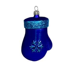 Handschuh blau Christbaumkugel aus Glas – Christbaumkugeln aus Glas