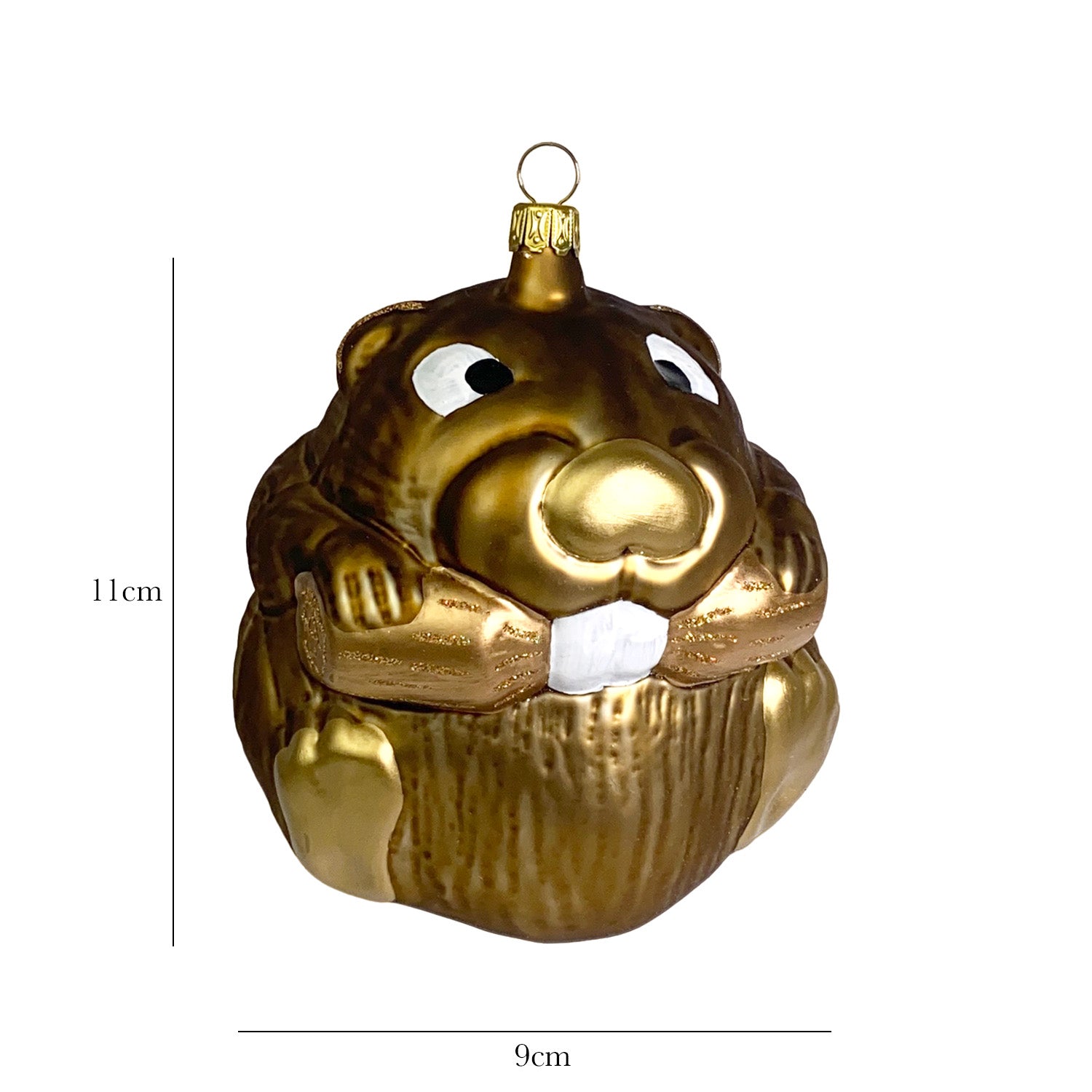 Bieber braun Christbaumkugel braun aus Glas – Christbaumkugeln aus Glas