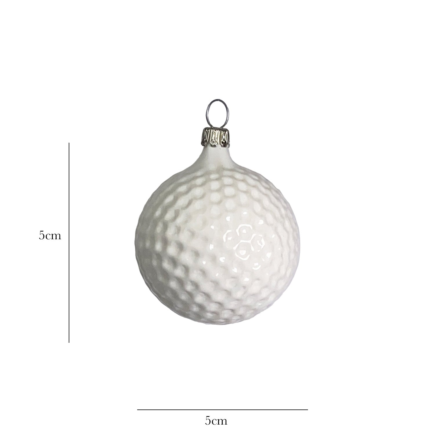 Golfball weiß Christbaumkugel aus Glas – Christbaumkugeln aus Glas