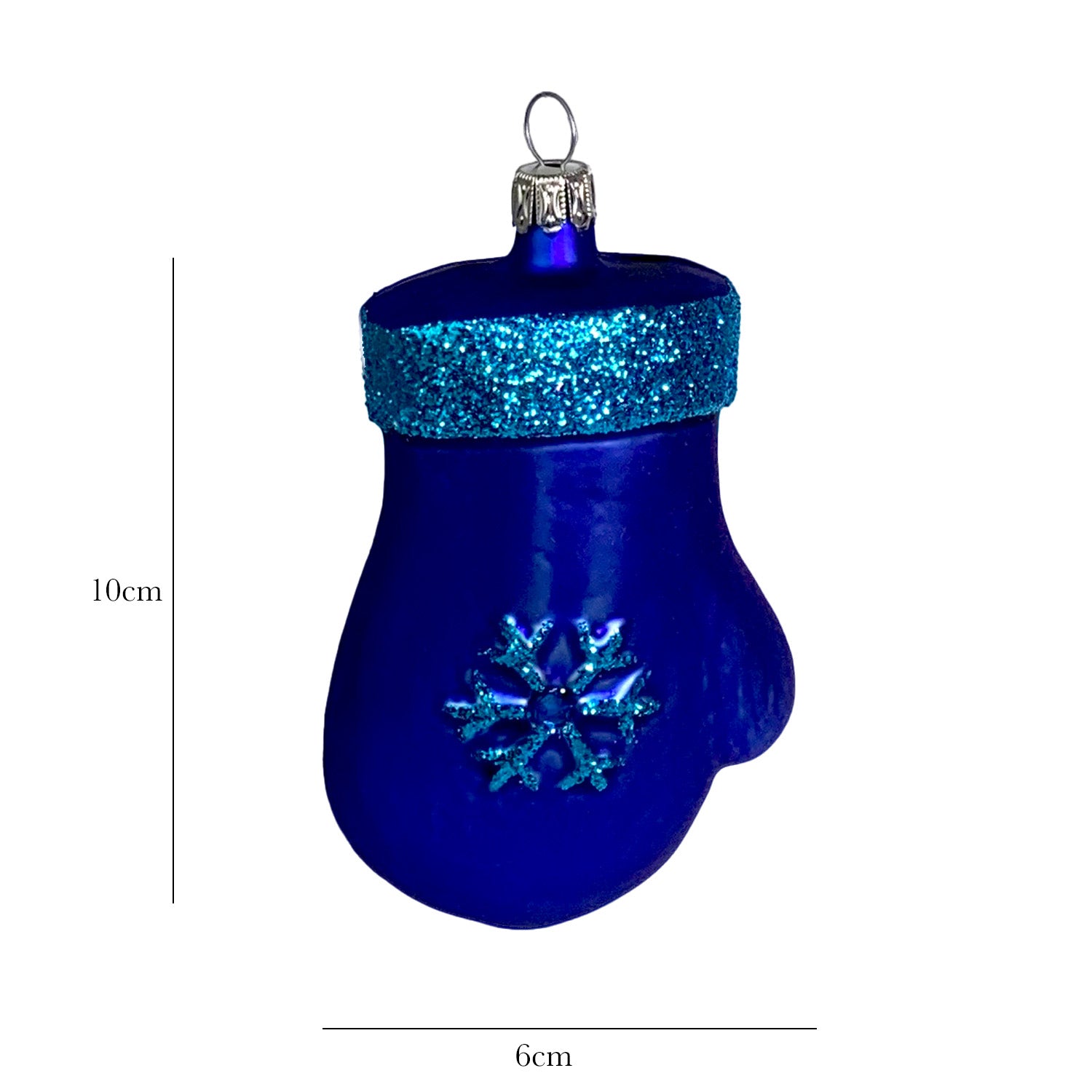 Handschuh blau Christbaumkugel aus Glas – Christbaumkugeln aus Glas