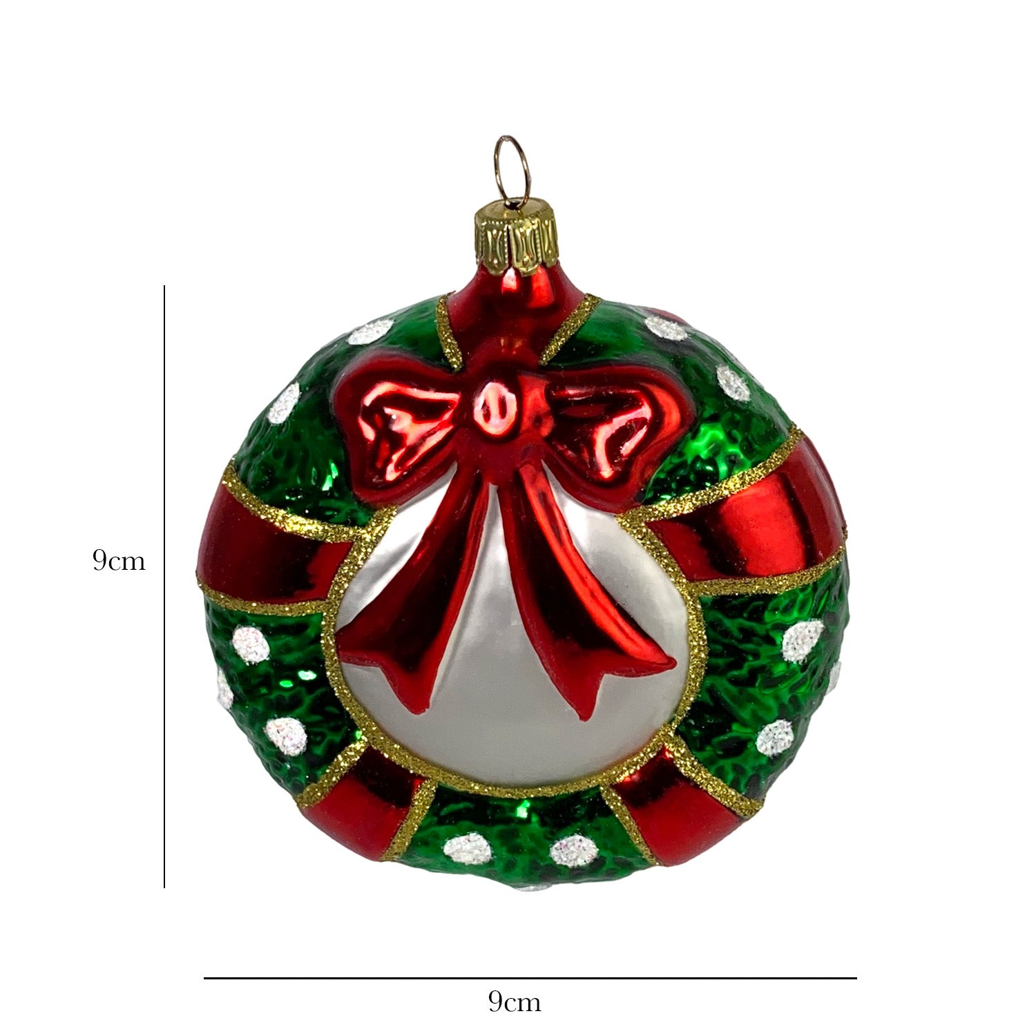 Weihnachtskranz grün Christbaumkugel aus Glas – Christbaumkugeln aus Glas
