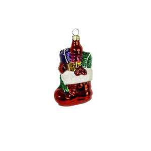 Nikolaustiefel bunt Christbaumkugel aus Glas