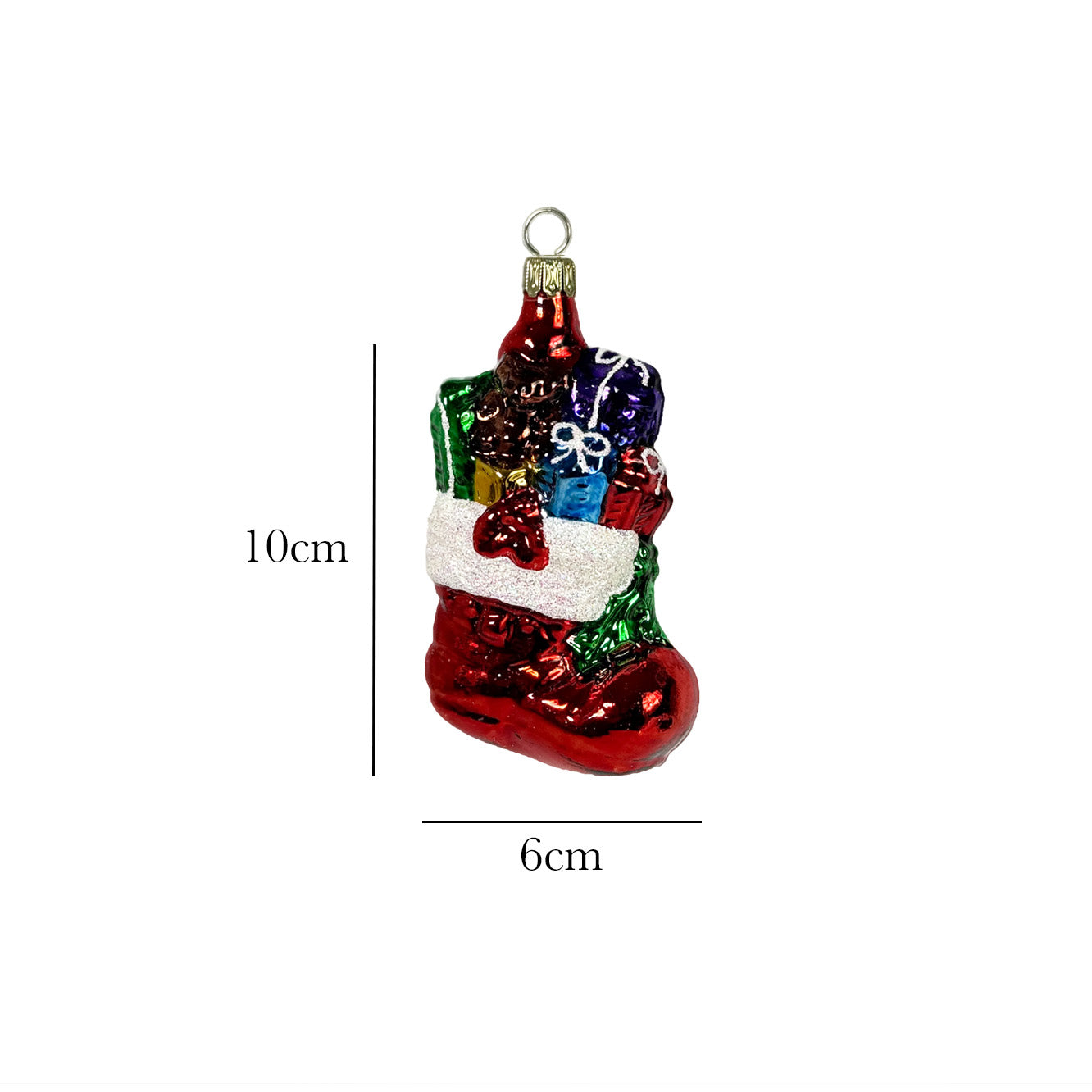 Nikolaustiefel bunt Christbaumkugel aus Glas