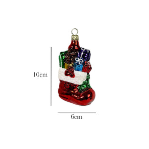 Nikolaustiefel bunt Christbaumkugel aus Glas