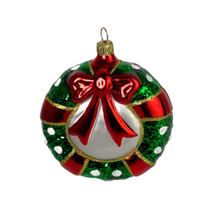Weihnachtskranz grün Christbaumkugel aus Glas – Christbaumkugeln aus Glas