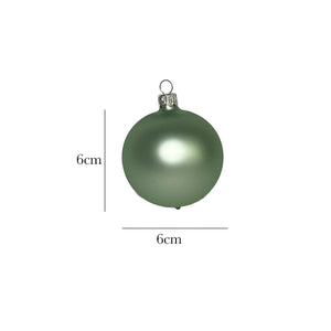 6cm Christbaumkugel salbei grün matt - Silver Breeze