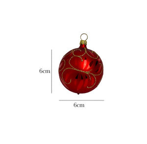 6cm Christbaumkugel rot - Golden Merlot