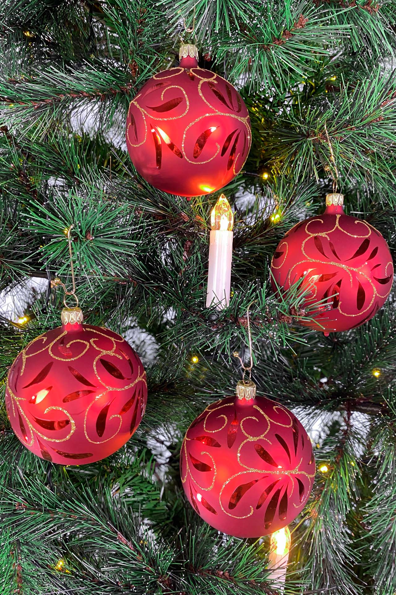 10cm Kugeln Golden Merlot Christbaumkugeln aus Glas Christbaumschmuck aus Glas Weihnachtsbaumkugeln aus Glas Weihnachtsbaumschmuck aus Glas
